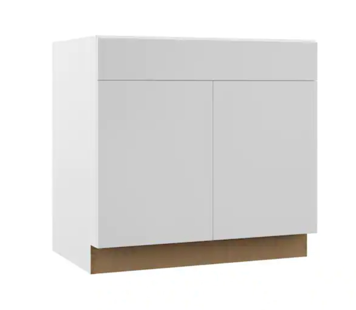 HS Sink Cabinet Base | 36" | White Slab Door | 1 Unit