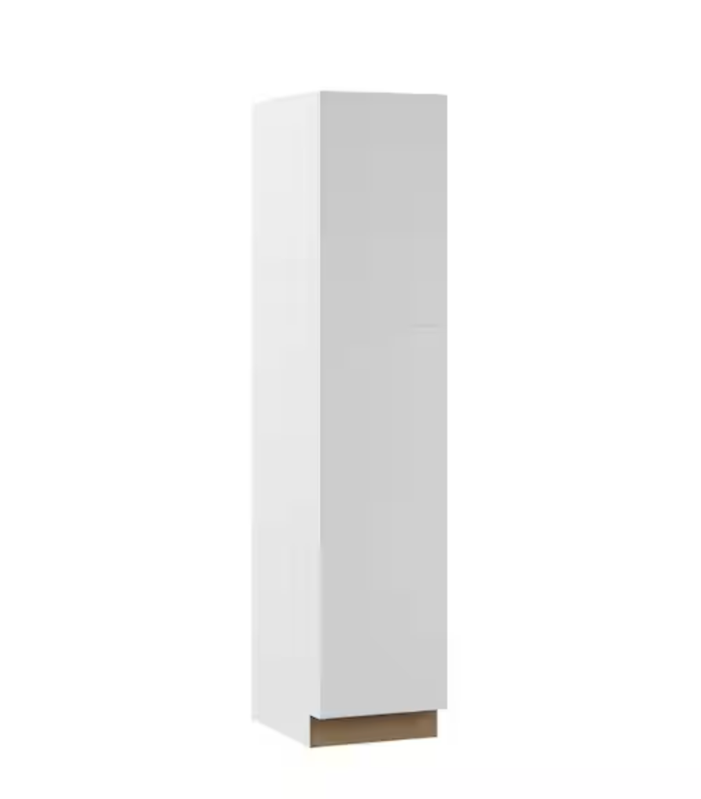 HS Pantry Cabinet | 18" | White Slab Door | 1 Unit